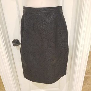 Bermans/Wilsons Vintage Embossed Leather Skirt